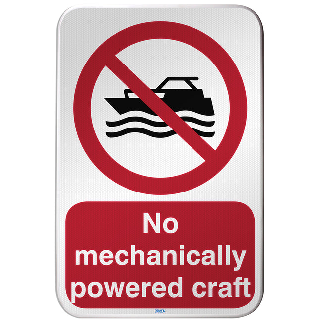 ISO Safety Sign  No mechanically powered craft