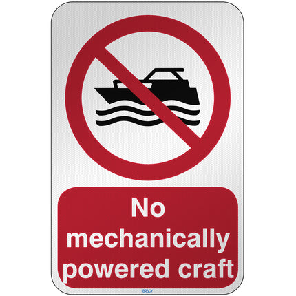 ISO Safety Sign  No mechanically powered craft