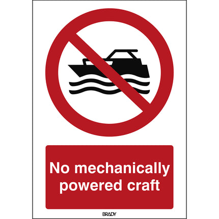 ISO Safety Sign  No mechanically powered craft