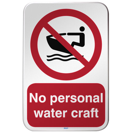ISO Safety Sign  No personal water craft