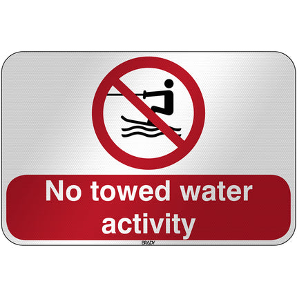 ISO Safety Sign  No towed water activity