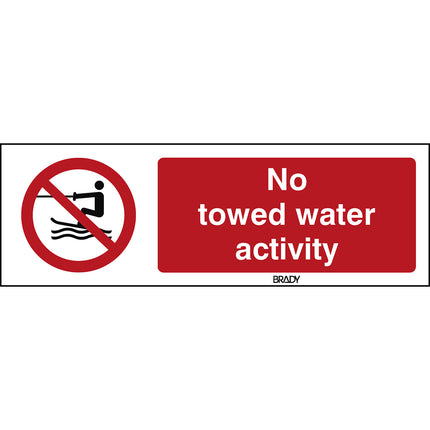 ISO Safety Sign  No towed water activity