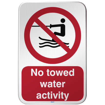 ISO Safety Sign  No towed water activity