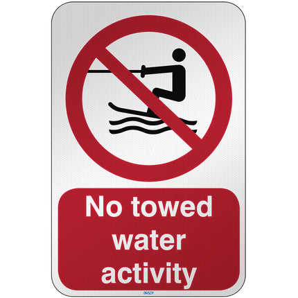 ISO Safety Sign  No towed water activity
