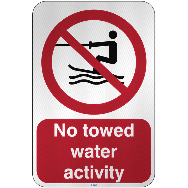ISO Safety Sign  No towed water activity