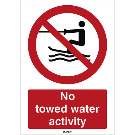 ISO Safety Sign  No towed water activity