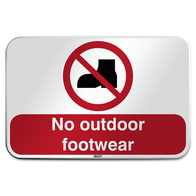 ISO Safety Sign  No outdoor footwear