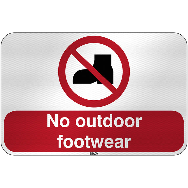 ISO Safety Sign  No outdoor footwear