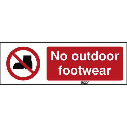 ISO Safety Sign  No outdoor footwear