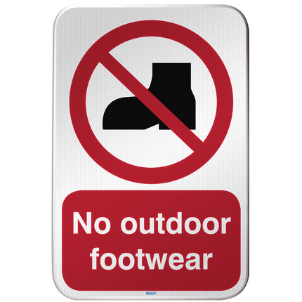 ISO Safety Sign  No outdoor footwear