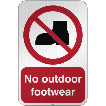 ISO Safety Sign  No outdoor footwear
