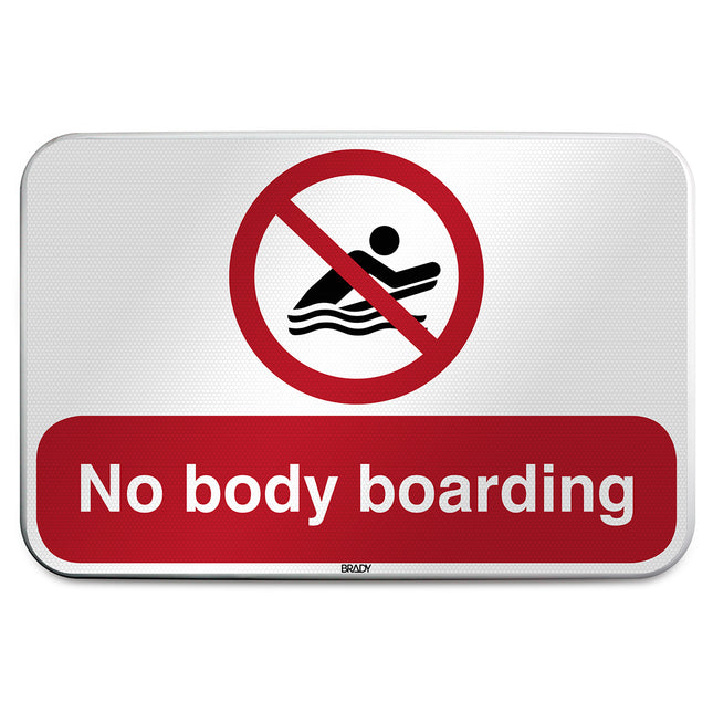 ISO Safety Sign  No body boarding