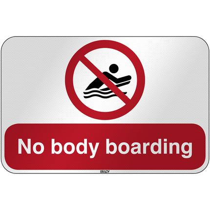 ISO Safety Sign  No body boarding