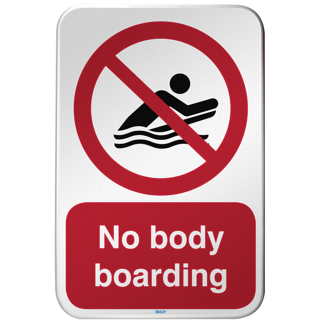 ISO Safety Sign  No body boarding