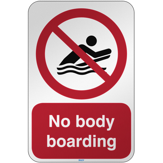 ISO Safety Sign  No body boarding