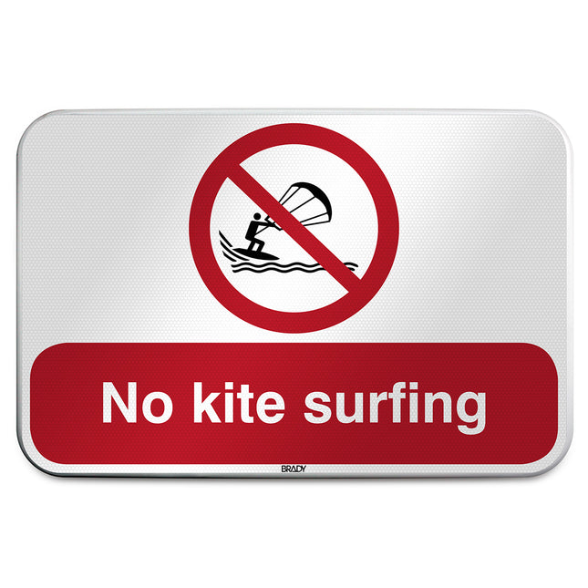 ISO Safety Sign  No kite surfing