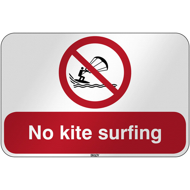 ISO Safety Sign  No kite surfing