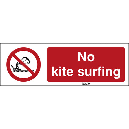 ISO Safety Sign  No kite surfing