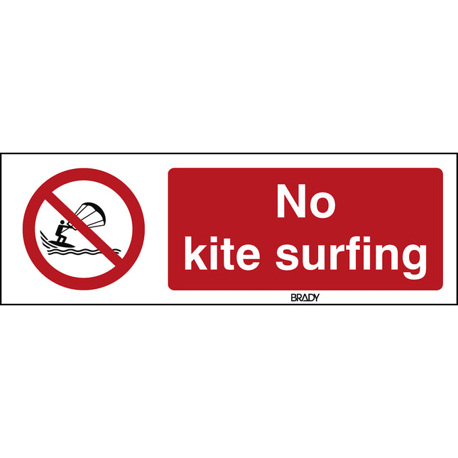ISO Safety Sign  No kite surfing