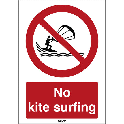 ISO Safety Sign  No kite surfing