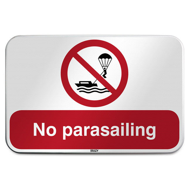 ISO Safety Sign  No parasailing