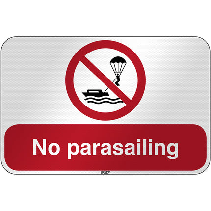 ISO Safety Sign  No parasailing