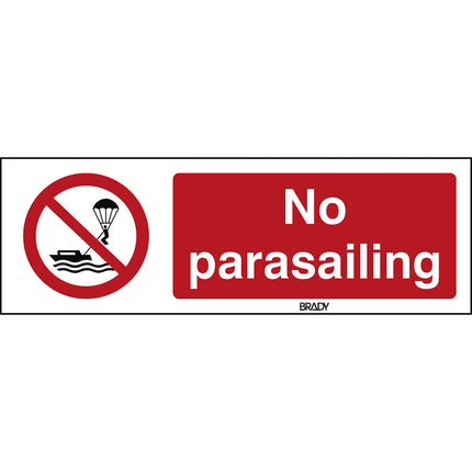 ISO Safety Sign  No parasailing