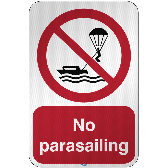 ISO Safety Sign  No parasailing