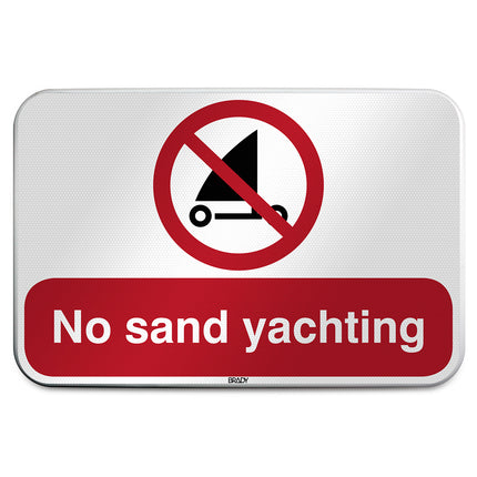 ISO Safety Sign  No sand yachting