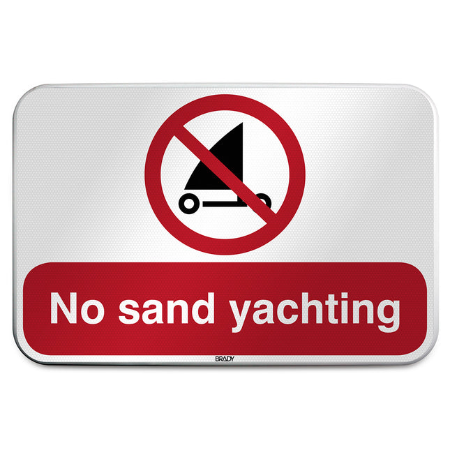 ISO Safety Sign  No sand yachting