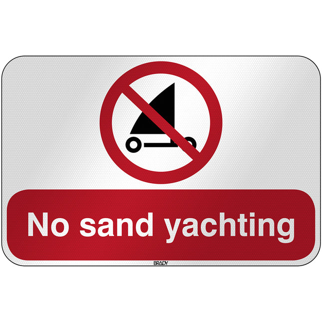 ISO Safety Sign  No sand yachting