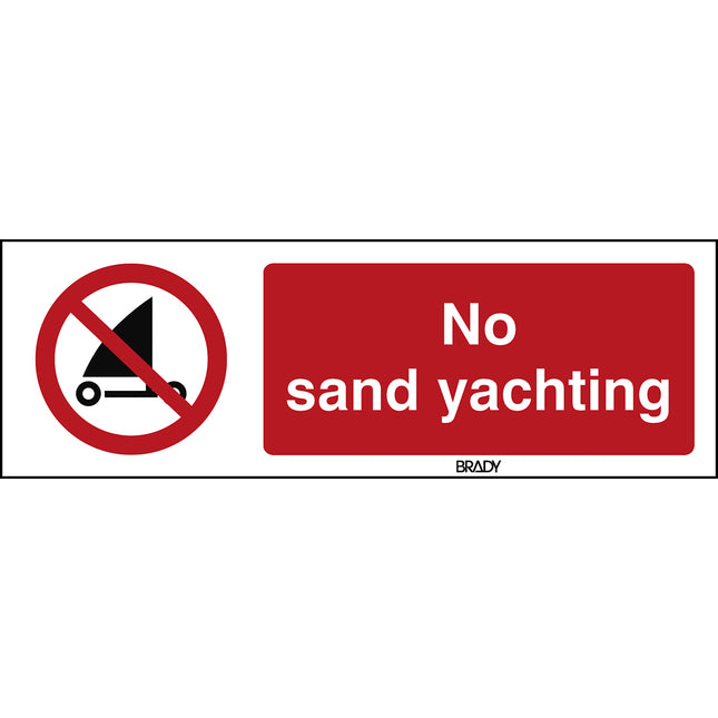 ISO Safety Sign  No sand yachting