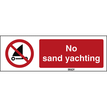 ISO Safety Sign  No sand yachting