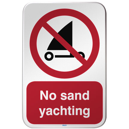 ISO Safety Sign  No sand yachting