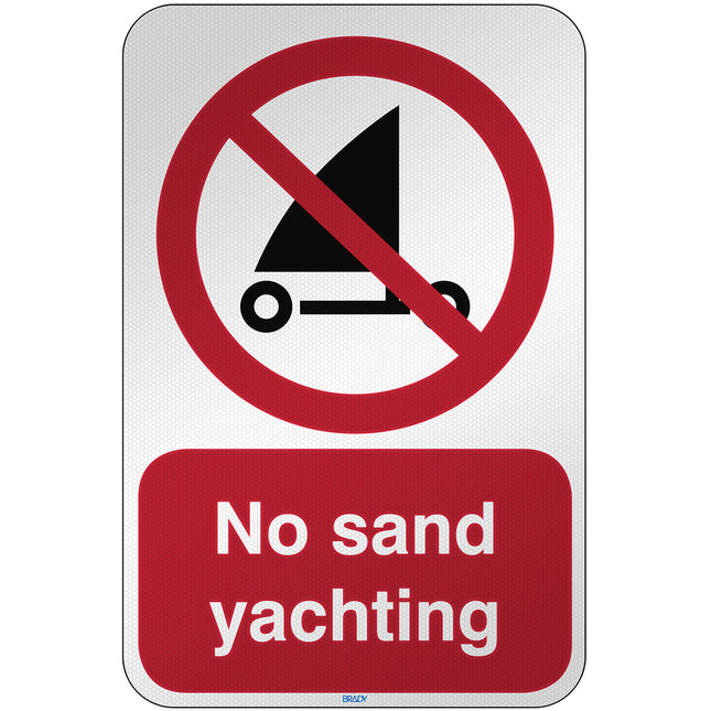 ISO Safety Sign  No sand yachting