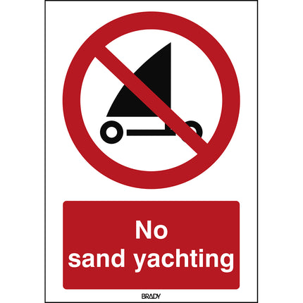 ISO Safety Sign  No sand yachting