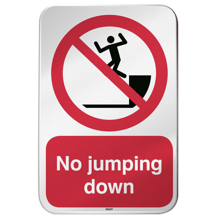 ISO Safety Sign  No jumping down