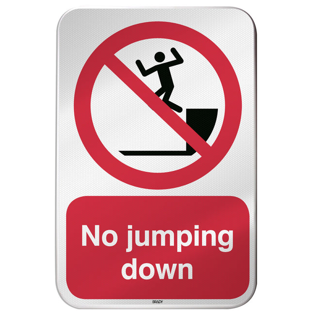 ISO Safety Sign  No jumping down