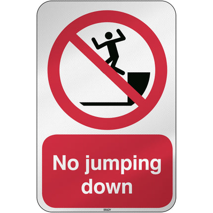 ISO Safety Sign  No jumping down