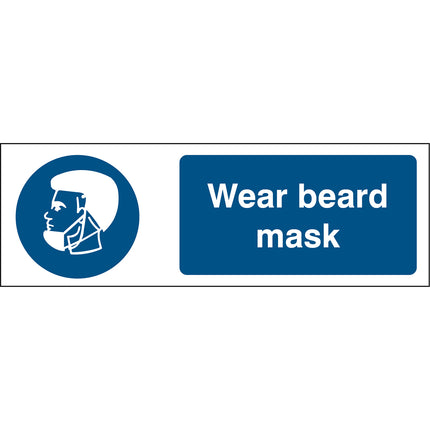 Safety Sign  Wear beard mask