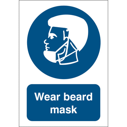 Safety Sign  Wear beard mask
