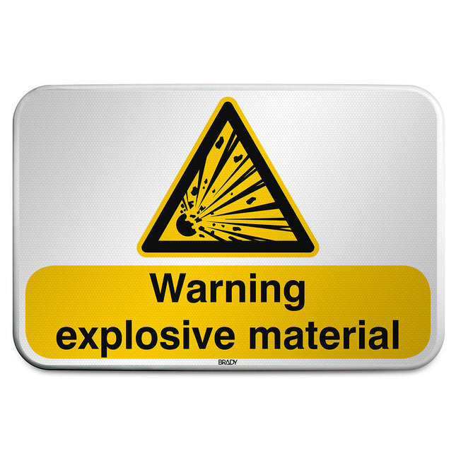 ISO Safety Sign  Warning Explosive material