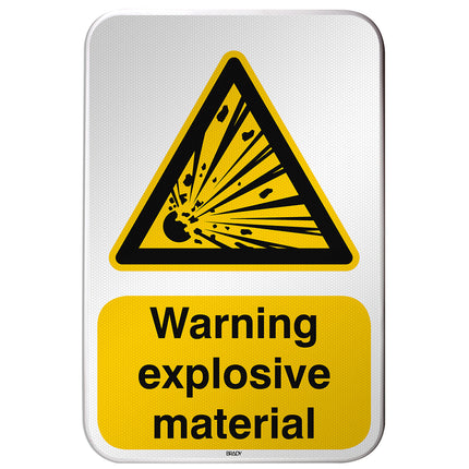 ISO Safety Sign  Warning Explosive material