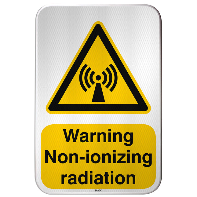 ISO Safety Sign  Warning  Nonionizing radiation