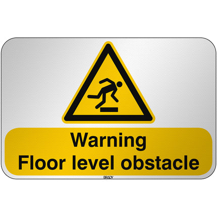 ISO Safety Sign  Warning Floor level obstacle
