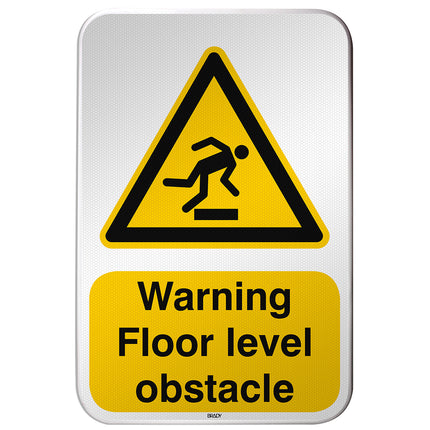 ISO Safety Sign  Warning Floor level obstacle