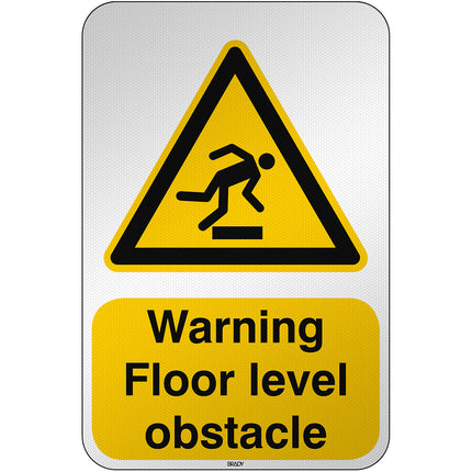 ISO Safety Sign  Warning Floor level obstacle