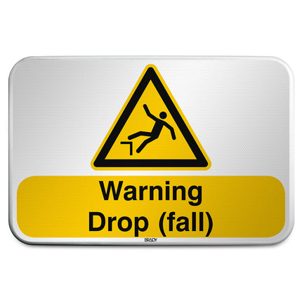 ISO Safety Sign  Warning Drop fall