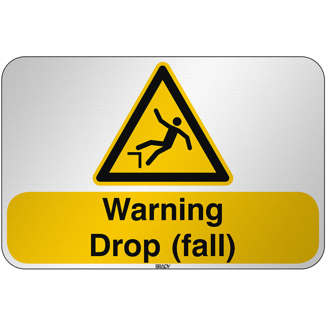 ISO Safety Sign  Warning Drop fall