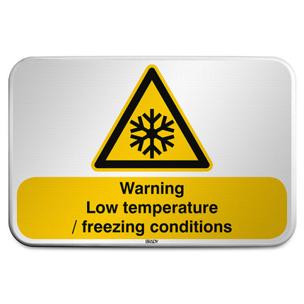 ISO Safety Sign  Warning Low temperature freezing conditions